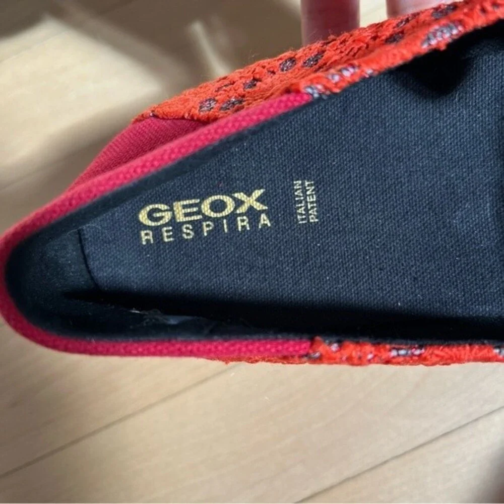 GEOX Respira Stripe and Laser Cut Espadrilles 10